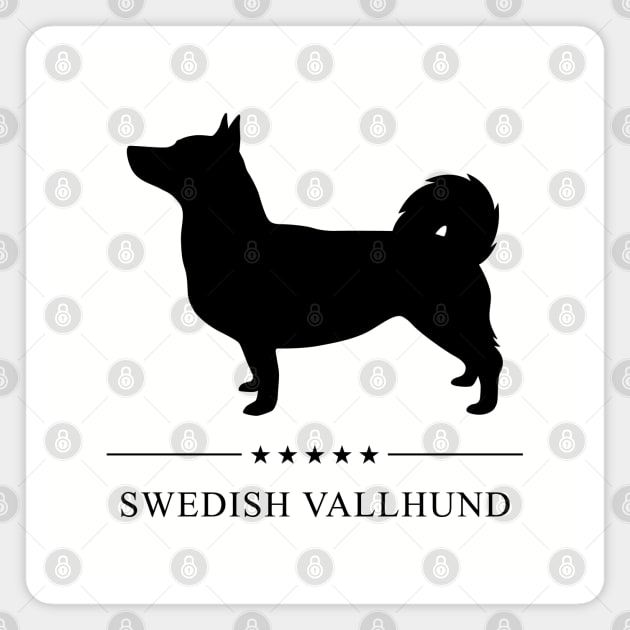 Swedish Vallhund Black Silhouette Magnet by millersye